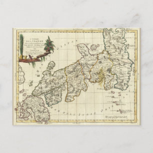 Carte antique du Japon de 1785
