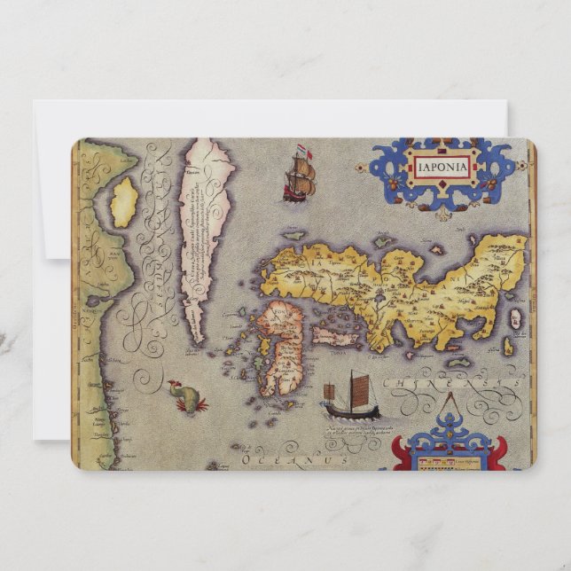 Carte antique du Japon par Mercator et Hondius (Devant)