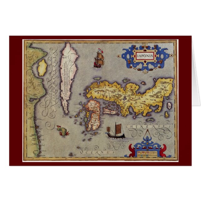 Carte antique du Japon par Mercator et Hondius (Devant horizontal)