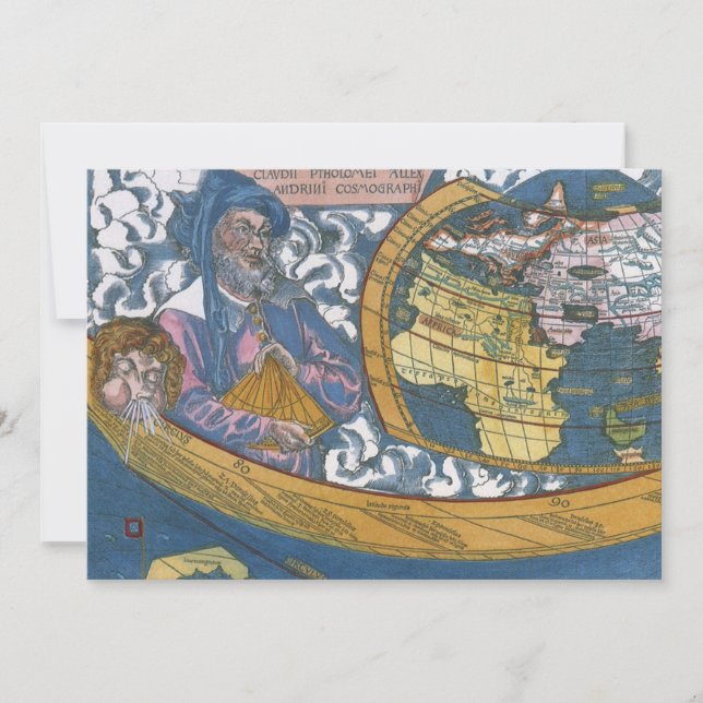 Carte antique du monde avec Claude Ptolémée, 1507 (Devant)