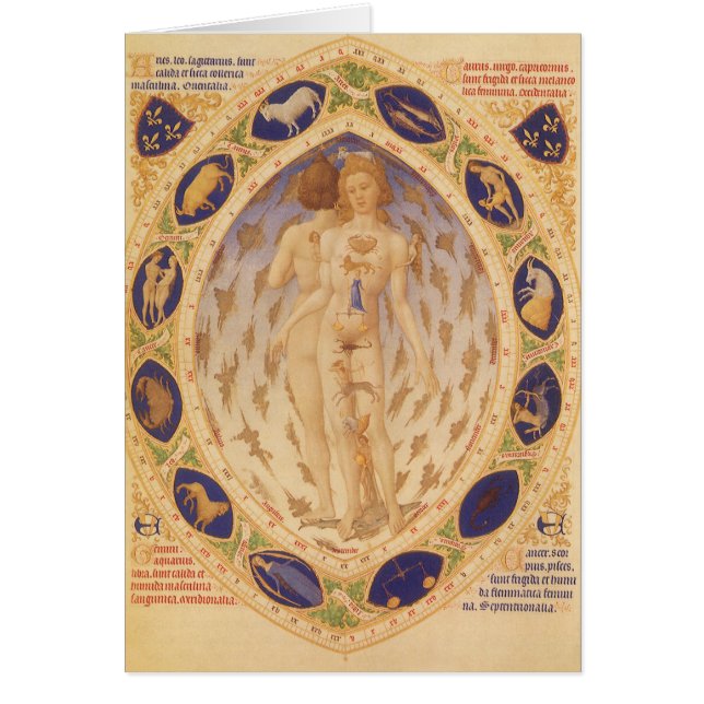 Carte antique du Zodiaque céleste, Astrologie vint (Devant)