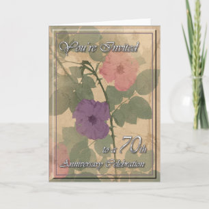 Carte Antique Dusty Rose 70e anniversaire