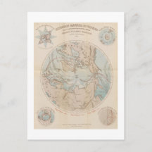 Carte antique française du pôle Nord arctique 1867