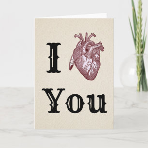 Carte Antique I Heart You