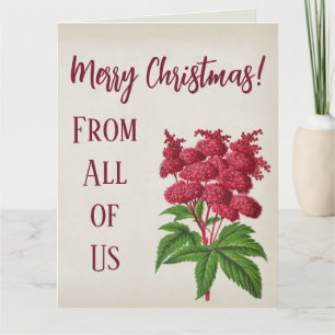 Carte Antique Noël Spiraea Palmata