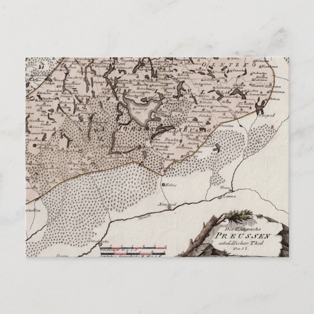 Carte antique Prusse / Pologne Lac Masuria Sniardw (Devant)