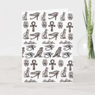 Carte Antiquités Égyptiennes Intemporelles Motifs Numéri