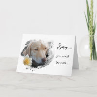 *~* AP61 Fleur Malade Remise sur Pied Chien Doré