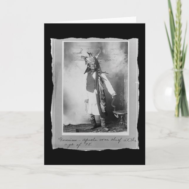 Carte Apache geronimo-amérindienne vintage (Devant)