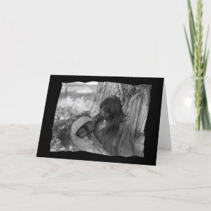 Carte Apache, une femme amérindienne Vintage