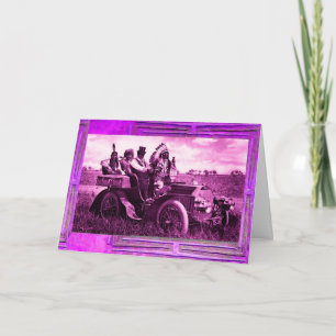 Carte APACHES ET Fête des pères DE VOITURE MOTEUR GERONI