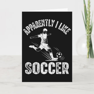 Carte Apparemment j'aime la saison de football drôle de 