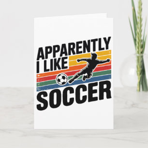 Carte Apparemment j'aime la saison de football drôle jou