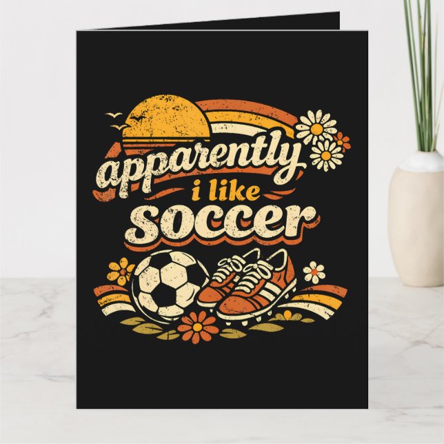 Carte Apparemment j'aime le football  (Devant)