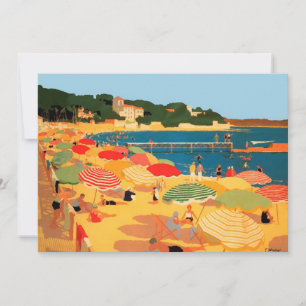 Carte Appartement de plage vintage de la Riviera françai
