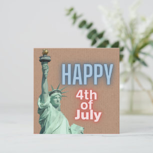 Carte appartement Neon 4 juillet Liberty Statue