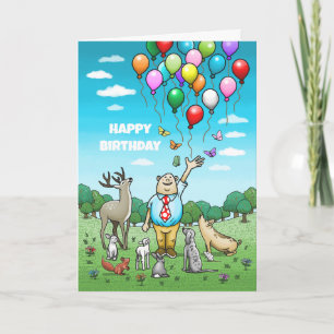 Carte Appel à tous les animaux pour un joyeux anniversai