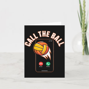 Carte Appel drôle Le Ball Volleyball Balle Léopard Maman