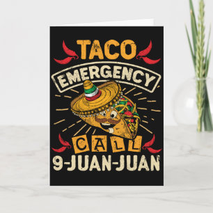 Carte Appel d'urgence de taco de Cinco De Mayo 9 Juan