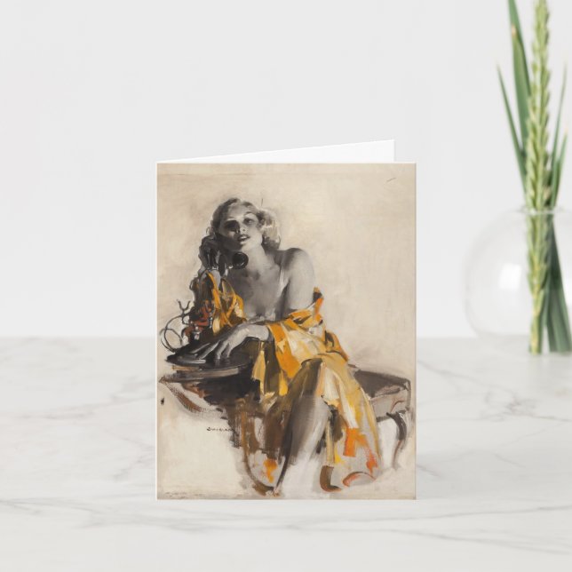 Carte Appel téléphonique vintage, Anniversaire (Devant)