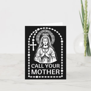 Carte Appeler mère humour catholique vierge marie foi ar