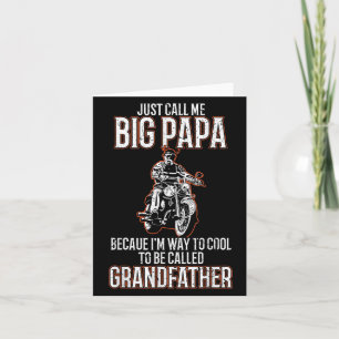 Carte Appelez-Moi Big Papa Old Man Funny Motorcycle Quo