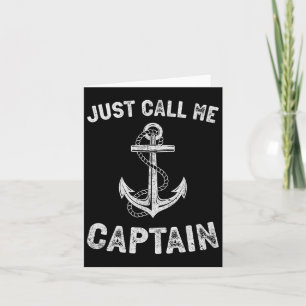 Carte Appelez-Moi Capitaine Funny Pontoon Bateau À Batea