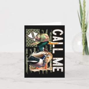 Carte Appelez-Moi Mallard Chasseur de canard Chasse sais