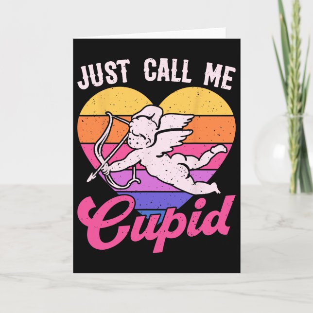 Carte Appelez-Moi Simplement Cupidon Saint-Valentin Flèc (Devant)