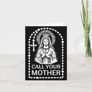 Carte Appelle mère humour catholique vierge marie foi ar