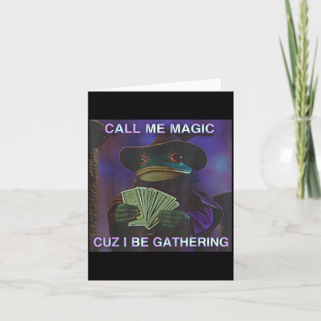 Carte Appelle-moi Magic parce que je rassemble, Grenouil (Devant)