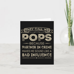 Carte Appelle-moi Pops parce que partenaire dans le crim