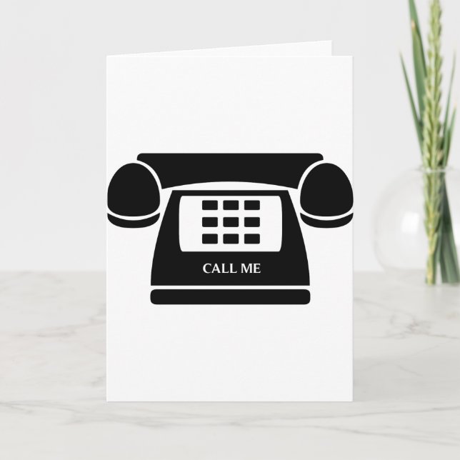 Carte Appelle-Moi ! Téléphone ! Parlons ! (Devant)