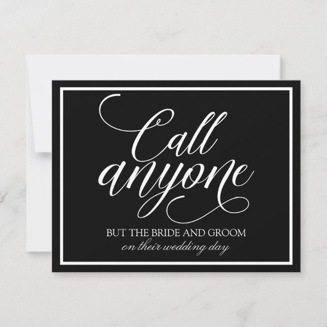 Carte Appellez qui vous voulez | Calligraphie esqu (Devant)