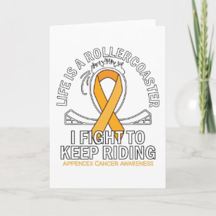Carte Appendix cancer awareness amber ribbon