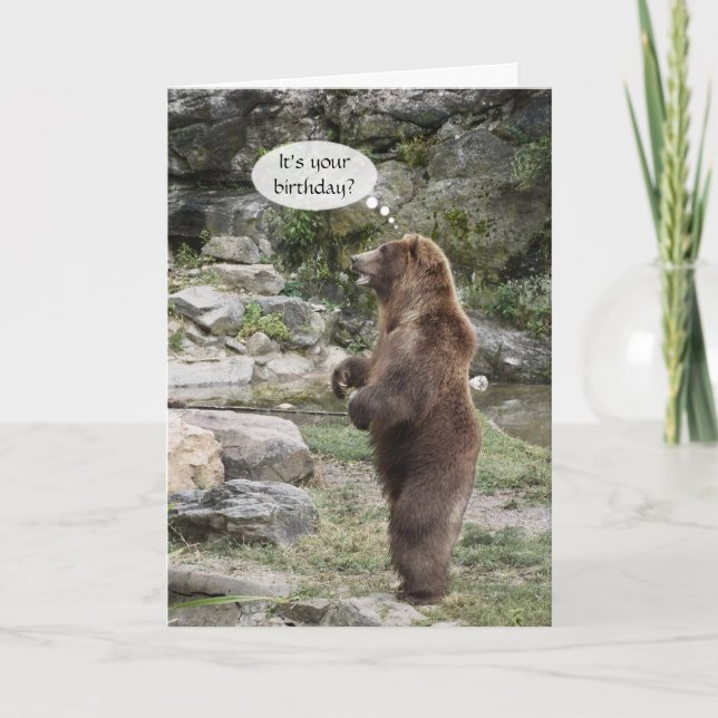 Carte Applaudissement debout d'ours grizzly (Devant)