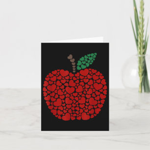 Carte Apple Hearts Valentines Jour Enseignants Étudiants