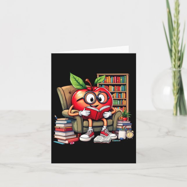 Carte Apple Lecture Livres Lover Enseignant 100 Jours Re (Devant)
