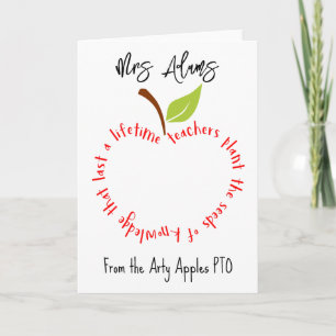 Carte Apple merci de nous aider à devenir enseignant