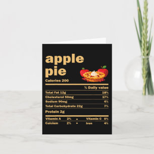 Carte Apple Pie Nutrition Facts Fun Thanksgiving Christa