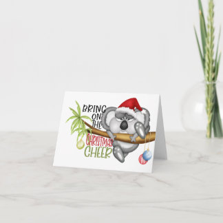 Carte Apportez le koala de la fête de Noël