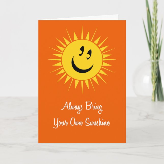 Carte Apportez toujours votre propre soleil (Devant)