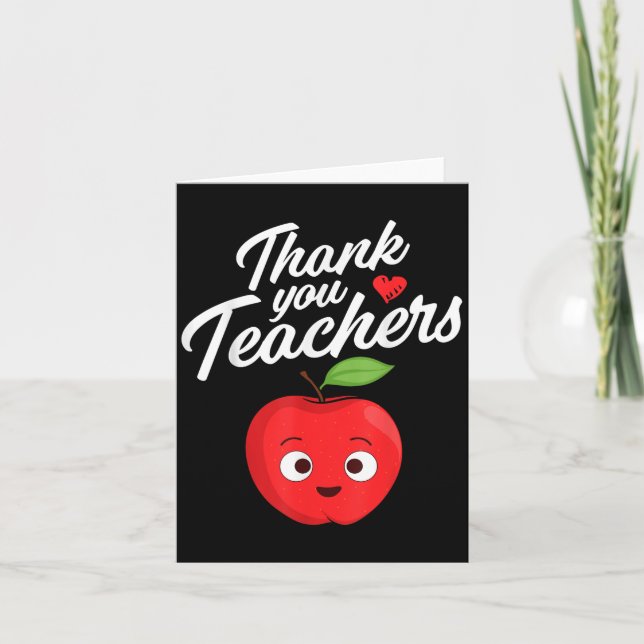 Carte Appr Merci Apple Enseignants Motivationnel Appr (Devant)