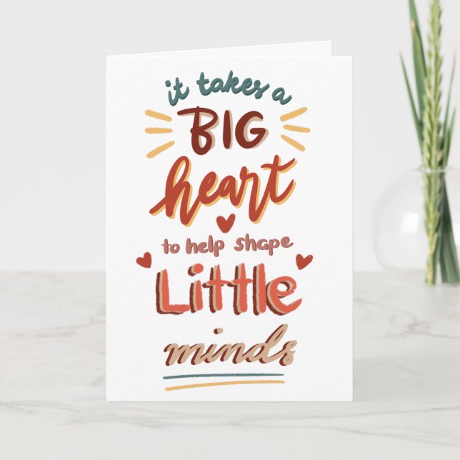 Carte Appréciation de l'enseignant Valentine (Devant)