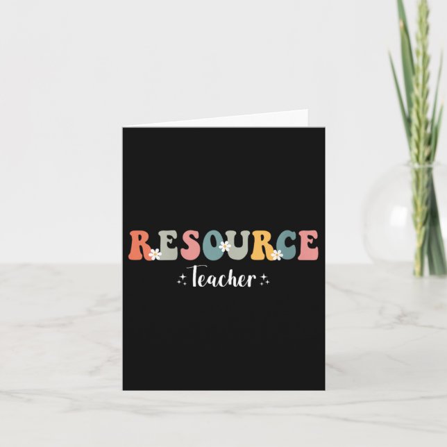 Carte Appréciation de professeur de ressource groovy rét (Devant)
