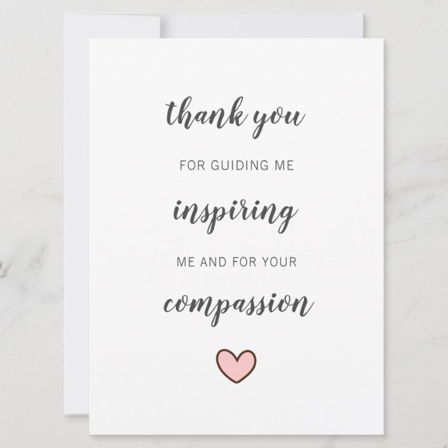 Carte appréciation mignonne du mentor de l'enseignant pa (Devant)