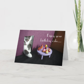 Carte Appréciez votre gâteau d'anniversaire…