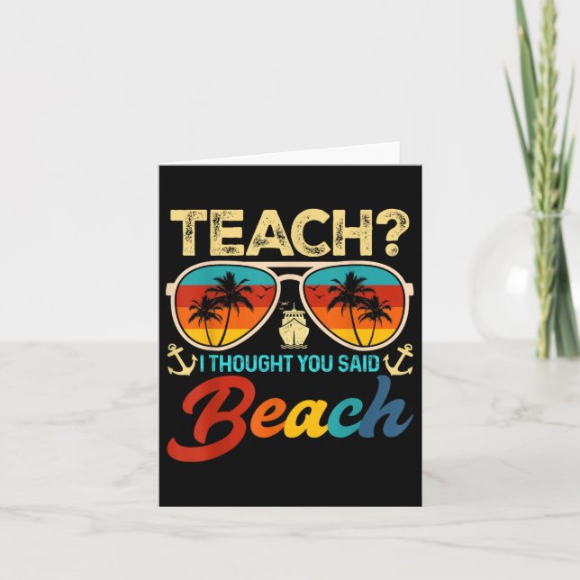 Carte Apprenez-Moi Que Vous Avez Dit Professeur De Plage (Devant)