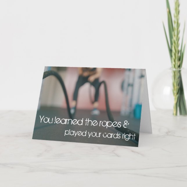 Carte Appris les cordes, félicitations pour la promotion (Devant)