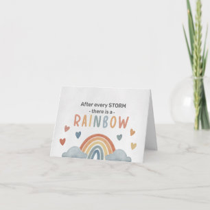 Carte Après chaque tempête Il y a un Rainbow IVF Baby